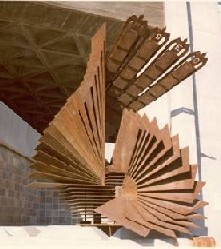 Corten Iron sculpture, Post office Building, Madrid (Spain)